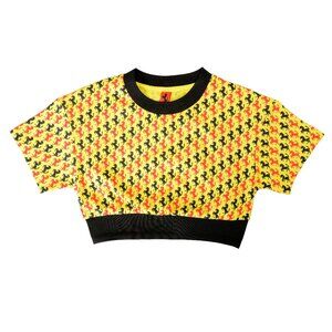 Scuderia Ferrari Girls Printed Organic Cotton Cropped Short Sleeve T-Shirt